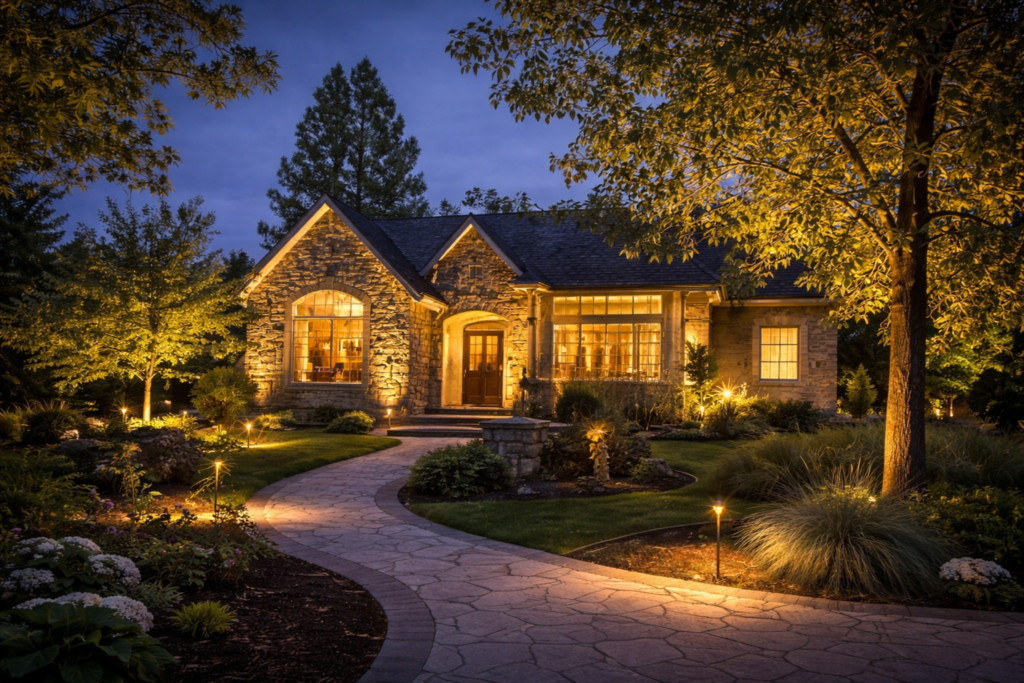 Outdoor lighting installation